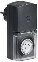 Розетка-таймер механическая IEK РТМ-4 30мин 24ч 48On/Off 16А IP44 черный