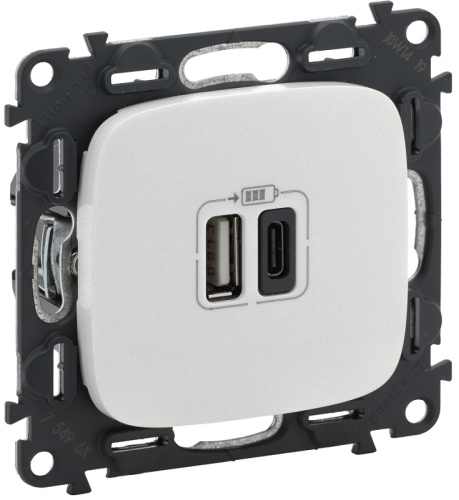 Розетка USB тип A+С без рамки Legrand Valena Allure 2-м. 3000мА жемчуг Legrand — купить по цене от 7&nbsp;165 ₽ | ПрофБезопасность