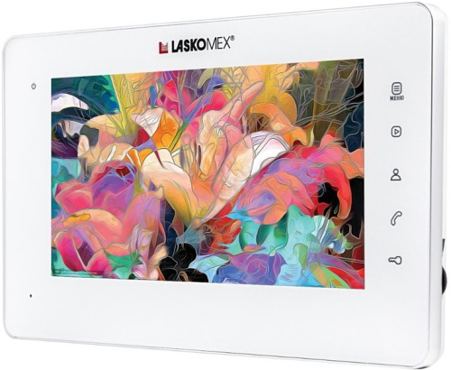 Монитор видеодомофона Laskomex E-1260 Pl/Wt/Si белый фото 4