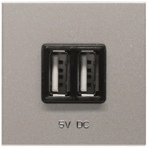Розетка USB тип A+A без рамки ABB Niessen Zenit 1-м. 2 мод. 1500мА N2285 PL серебро ABB — купить по цене от 4&nbsp;679 ₽ | ПрофБезопасность