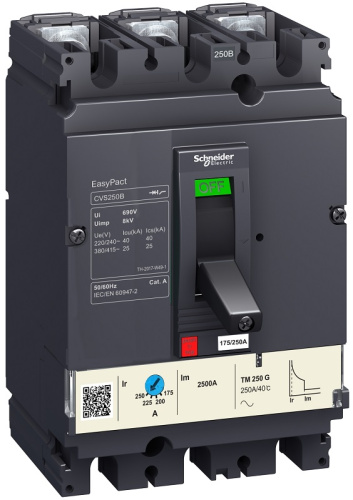 Выключатель автоматический в литом корпусе Schneider Electric EasyPact CVS100B 3п 80А 25кА