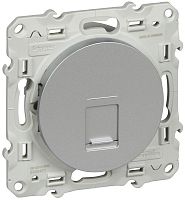 Розетка компьютерная без рамки Schneider Electric Odace 1-м. RJ45 5е алюминий