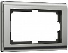 Рамка универсальная Werkel Metallic для 1-м. 2 мод. розетки металл глянцевый никель картинка