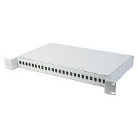 Кросс оптический в стойку 19" NetLink (ШКОС), до 24 портов (несъемные планки)