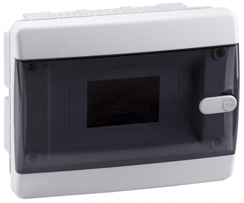 Бокс пластиковый Кэаз OptiBox ЩРВ-П-8 P-CVK-1-08-IP41 (170х218х102мм) IP40 прозрачная дверца