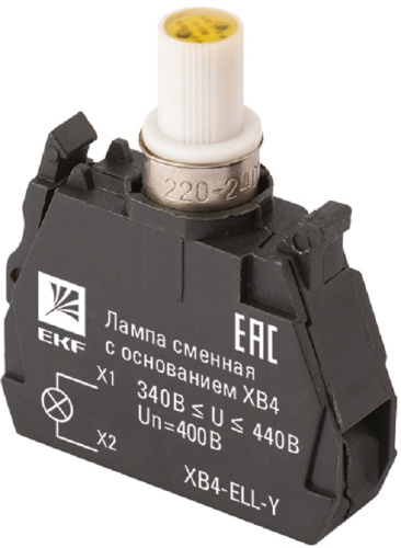 Ламповый блок подсветки светодиодный EKF PROxima XB4 400В желтый