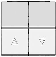 Выключатель жалюзи без фиксации без рамки ABB Niessen Zenit 1-кл. 2 мод. N2244 BL белый
