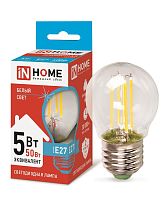 Лампа светодиодная филамент InHome Deco G45 Шар CL Е27 220В 5Вт 450Лм 4000К 45х76мм In Home — купить по цене от 110 ₽ | ПрофБезопасность