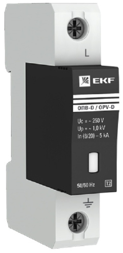 Ограничитель импульсных напряжений УЗИП EKF PROxima ОПВ-D 1п L-N классIII 5кА с NFC EKF — купить по цене от 1&nbsp;365 ₽ | ПрофБезопасность