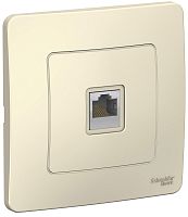Розетка компьютерная с рамкой Systeme Electric Blanca 1-м. RJ45 5e молочный