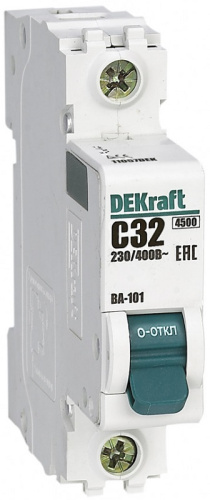 Выключатель автоматический DEKraft ВА-101 1п 32А C 4.5кА