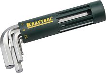 Набор ключей имбусовых HEX Kraftool 2-10, короткие, 8 шт, CrV