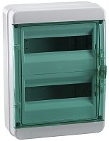 Бокс пластиковый Кэаз OptiBox ЩРН-П-24 P-BNZ-3-24-IP65 (410х300х153мм) IP65 зеленая дверца