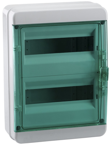 Бокс пластиковый Кэаз OptiBox ЩРН-П-24 P-BNZ-3-24-IP65 (410х300х153мм) IP65 зеленая дверца