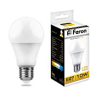 Лампа светодиодная Feron LB-92 A60 Груша E27 220В 10Вт 800Лм 2700К 60х106мм Feron — купить по цене от 120 ₽ | ПрофБезопасность