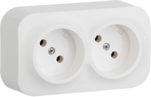 Розетка без заземления накладная Legrand Quteo 2-м. белый Legrand — купить по цене от 240 ₽ | ПрофБезопасность