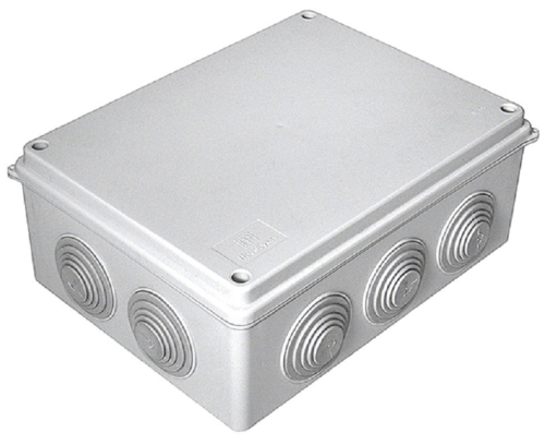 Коробка распределительная HF Промрукав 260х175х90мм (10 сальников) под винт IP55 серый (7шт) фото 2