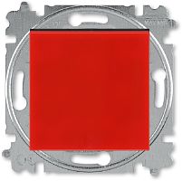 Переключатель без рамки ABB EPJ Levit 1-кл. перекрестный красный/дымчатый чёрный