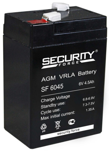 Аккумулятор SF 6045 Security Force — купить по цене от 580 ₽ | ПрофБезопасность