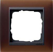 Рамка универсальная Gira Event Opaque 1-м. коричневый матовый/антрацит Gira — купить по цене от 1&nbsp;480 ₽ | ПрофБезопасность