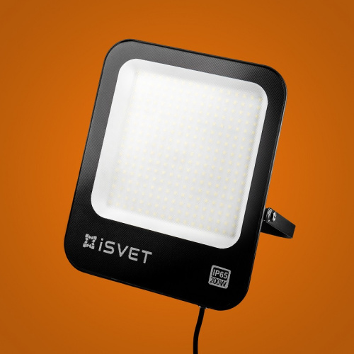 Прожектор светодиодный iSvet USL-106 220В 200Вт 18000Лм 6500K 120° IP65 308.3x283.7x38мм iSvet — купить по цене от 7&nbsp;043 ₽ | ПрофБезопасность
