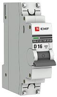 Выключатель автоматический EKF PROxima ВА47-63 1п 16А D 6кА