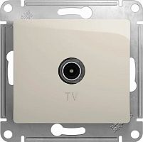 Розетка TV Коннектор без рамки Systeme Electric Glossa 1-м. молочный