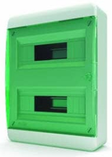 Бокс пластиковый Tekfor ЩРН-П-24 BNZ 40-24-1 (385х290х102мм) IP41 зеленая дверца