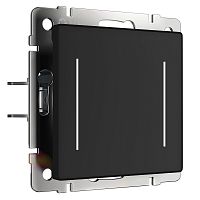 Выключатель сенсорный с подсветкой без рамки Werkel 2-кл. черный Soft-touch Werkel — купить по цене от 8&nbsp;640 ₽ | ПрофБезопасность