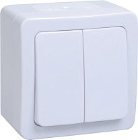Выключатель накладной IEK Гермес Plus ВС20-2-0-ГПБ 2-кл. IP54 белый IEK — купить по цене от 400 ₽ | ПрофБезопасность