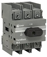 Рубильник EKF PROxima TwinBlock 3п 80А с ручкой