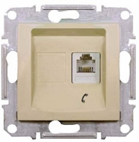 Розетка телефонная без рамки Schneider Electric Sedna 1-м. RJ11 бежевый, Schneider Electric, купить, цена, доставка, безопасность Розетка телефонная без рамки Schneider Electric Sedna 1-м. RJ11 бежевый Schneider Electric — купить по цене от 506 ₽ | ПрофБезопасность