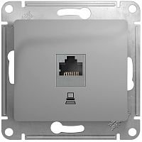 Розетка компьютерная без рамки Systeme Electric Glossa 1-м. RJ45 5e алюминий
