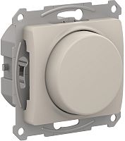 Светорегулятор поворотно-нажимной без рамки Systeme Electric Glossa 5-315Вт молочный