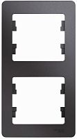 Рамка вертикальная Systeme Electric Glossa 2-м. графит
