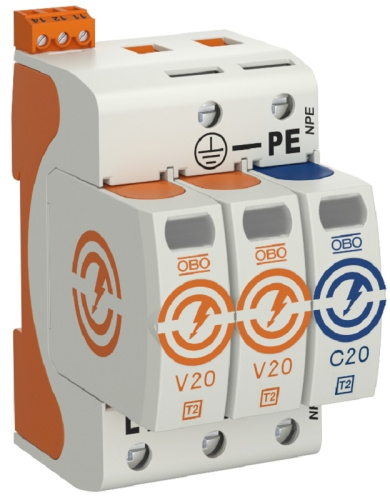 Ограничитель импульсных напряжений УЗИП OBO SurgeController 3п L1-L2-N-PE классII 20кА с NFC OBO Bettermann — купить по цене от 19&nbsp;905 ₽ | ПрофБезопасность