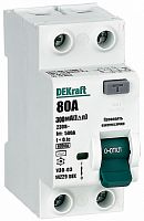 Выключатель дифференциального тока УЗО DeKraft УЗО-03 2п 80А 300мА 6,0кА тип AC 