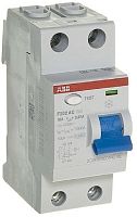 Выключатель дифференциального тока УЗО ABB F202A 2п 40А 30мА 6,0кА тип A