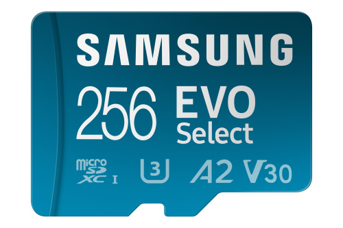 Карта памяти MicroSDXC Samsung EVO Select 256Gb + адаптер, до 130МБ/с MB-ME256KA/AM фото 4