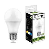 Лампа светодиодная Feron LB-92 A60 Груша E27 220В 10Вт 800Лм 4000К 60х106мм Feron — купить по цене от 120 ₽ | ПрофБезопасность