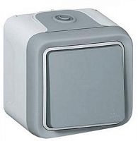 Выключатель накладной Legrand Plexo 1-кл. IP55 серый