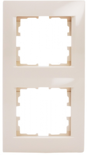 Рамка вертикальная Lezard Karina 2-м жемчужно-белый/перламутр картинка