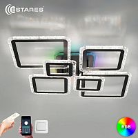 Светильник светодиодный (Люстра) ESTARES OVAL ICE RGB 180W 7S-APP-960x750x110-BLACK/CLEAR-220-IP20 Estares — купить по цене от 4&nbsp;000 ₽ | ПрофБезопасность