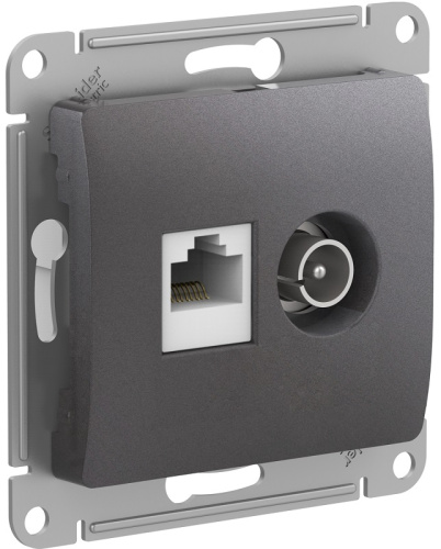 Розетка RJ45+TV Оконечная без рамки Systeme Electric Glossa 2-м. графит, Systeme Electric, купить, цена, доставка, безопасность Розетка RJ45+TV Оконечная без рамки Systeme Electric Glossa 2-м. графит Systeme Electric — купить по цене от 1 110 ₽ | ПрофБезопасность