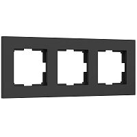 Рамка универсальная Werkel Slab 3-м. черный матовый картинка