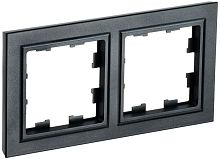 Рамка универсальная IEK Brite РУ-2-БрЧ 2-м. черный