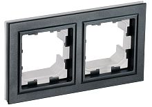 Рамка универсальная IEK Brite РУ-2-БрЧ-44 2-м. IP44 черный
