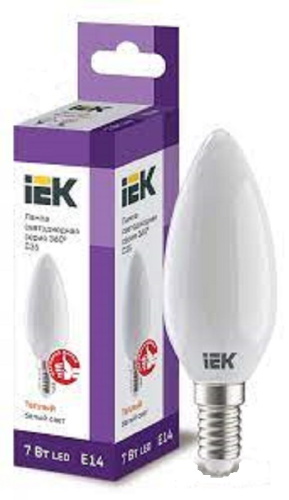 Лампа светодиодная IEK С35 Свеча FR Е14 220В 7Вт 805Лм 3000К, IEK, купить, цена, доставка, безопасность Лампа светодиодная IEK С35 Свеча FR Е14 220В 7Вт 805Лм 3000К IEK — купить по цене от | ПрофБезопасность