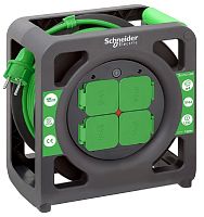 Удлинитель на катушке с заземлением Schneider Electric Thorsman 4х15м 16А 3500Вт IP44