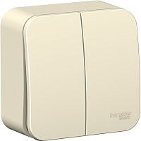 Выключатель накладной Systeme Electric Blanca 2-кл. молочный
